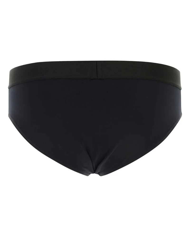 Dsquared2 Men's Black Stretch Nylon Swimming Brief Blackfucsia Exterior: Elastane Costumi Da Bagno Black