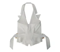 Tailored Cotton-Viscose Vest — White