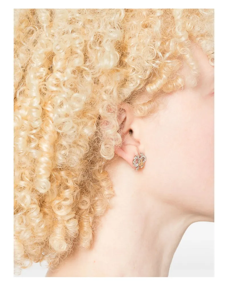 Vivienne Westwood Bow-Embellished Crystal Earrings — Multicolor Multicolor