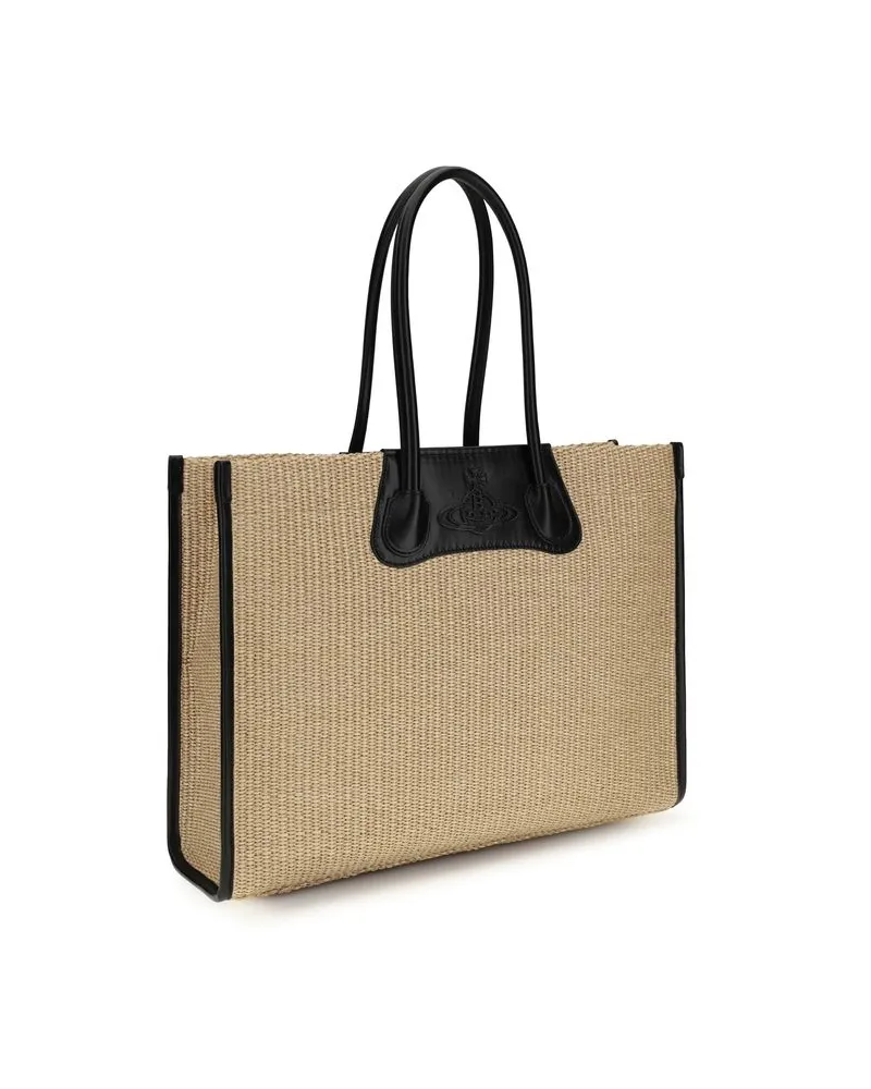 Vivienne Westwood Women's Beige Raffia Shoulder Bag Beige