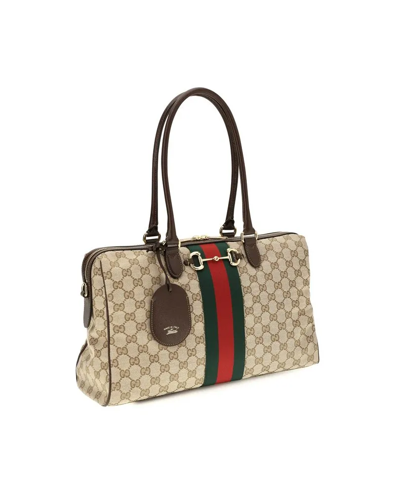 Gucci Women's Beige Fabric Handbag Bag Beige