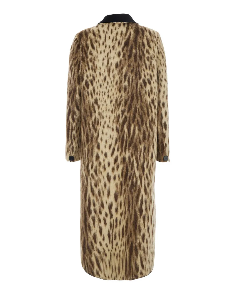 forte_forte Royal Leopard Coat — Beige Beige