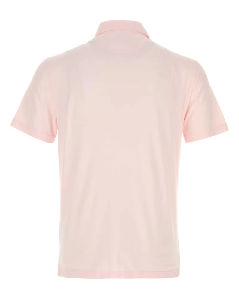 Fedeli Men's Light Pink Stretch Cotton Polo Shirt Rosa Exterior: Elastane Pink