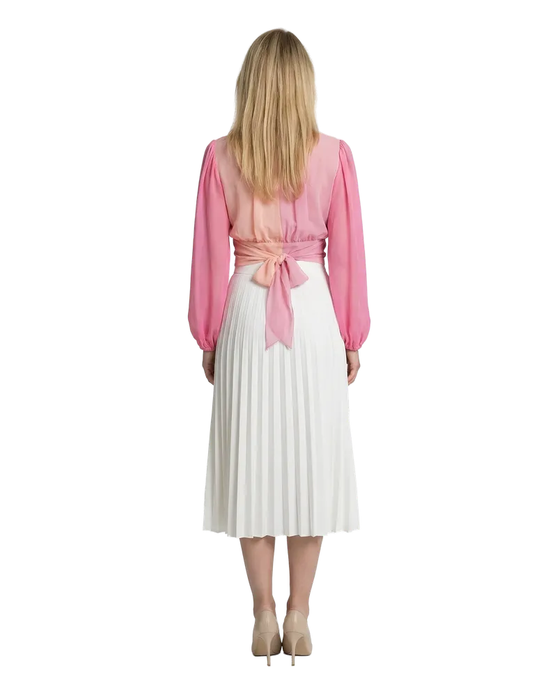 Dolce & Gabbana Women's Pink Silk Midi Skirt Pink