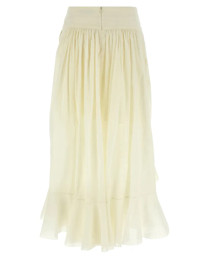 Zimmermann Women's White Cotton Mini Skirt White