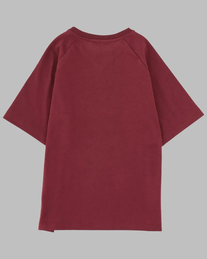 Balmain Cotton T-Shirt — Burgundy Burgundy