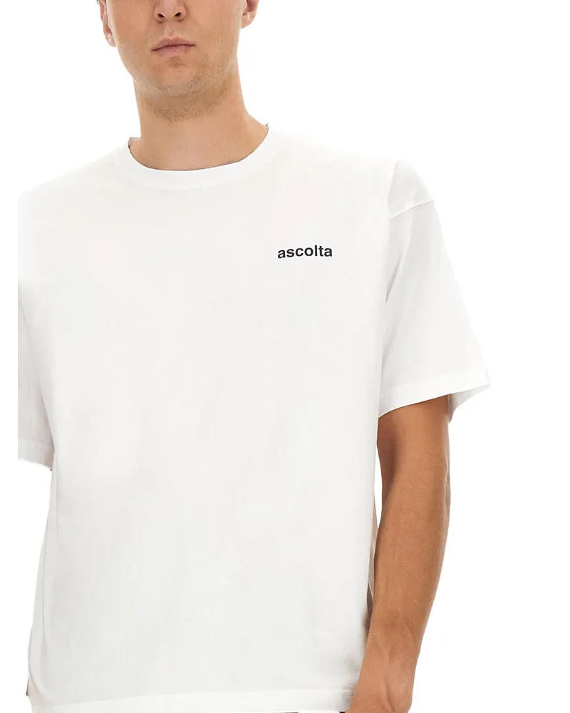 ASPESI Logo-Print Cotton T-Shirt — White White