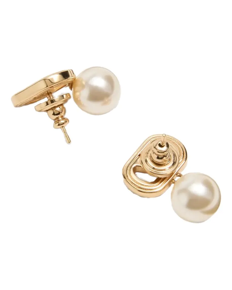 Valentino Garavani VLogo Bronze Earrings — Bronze Bronze