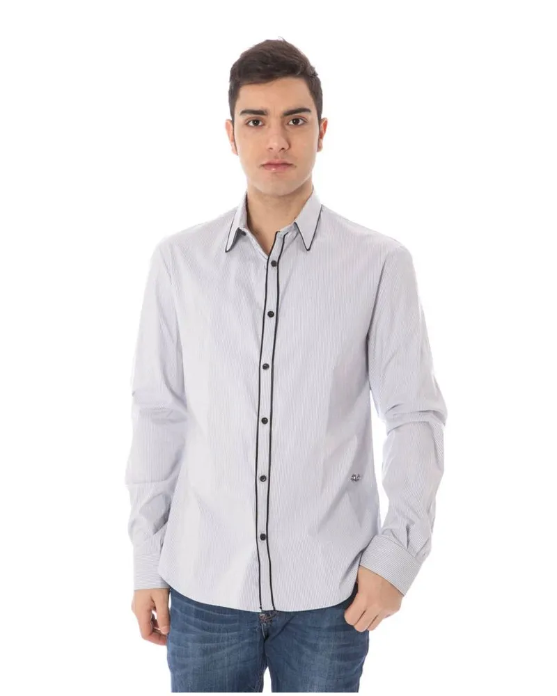 CoSTUME NATIONAL Azzurro Cotton Men Shirt Blue Blue