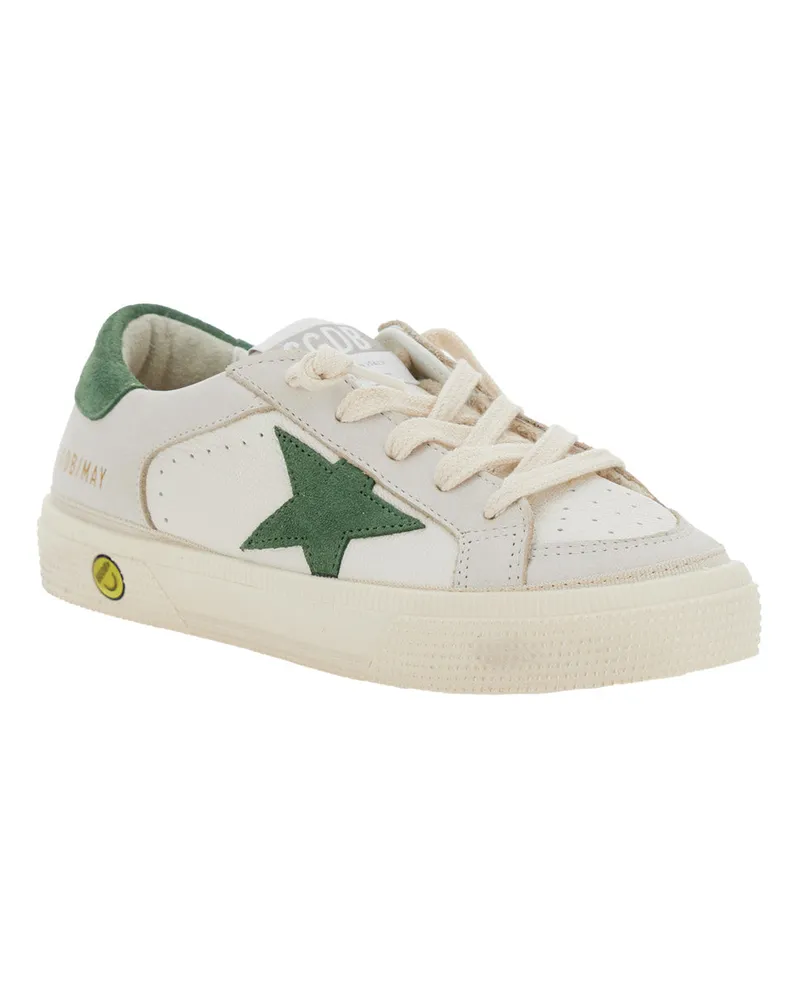 Golden Goose Suede Star Patch Sneaker — White White