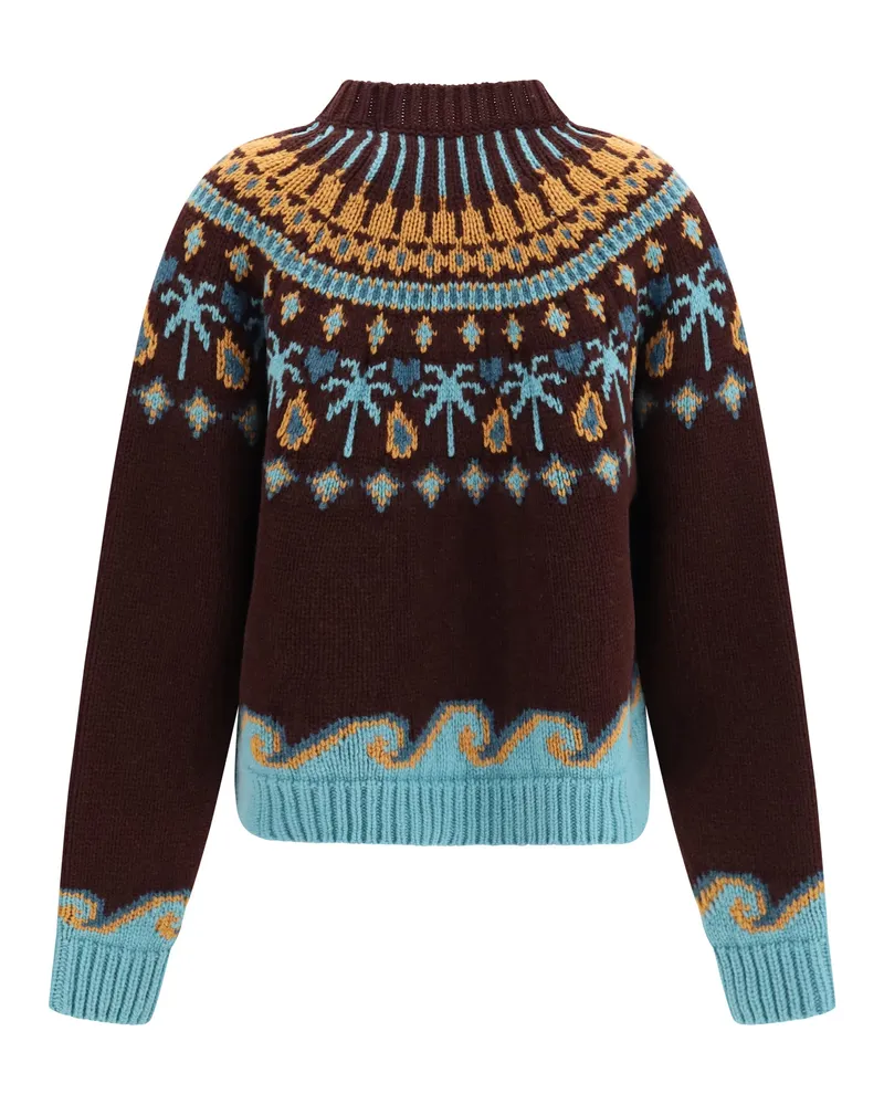 Alanui Women Sweet Winter Wool Sweater Vermouth-Multi Fleece Ovis Aries Vermouth/multi 