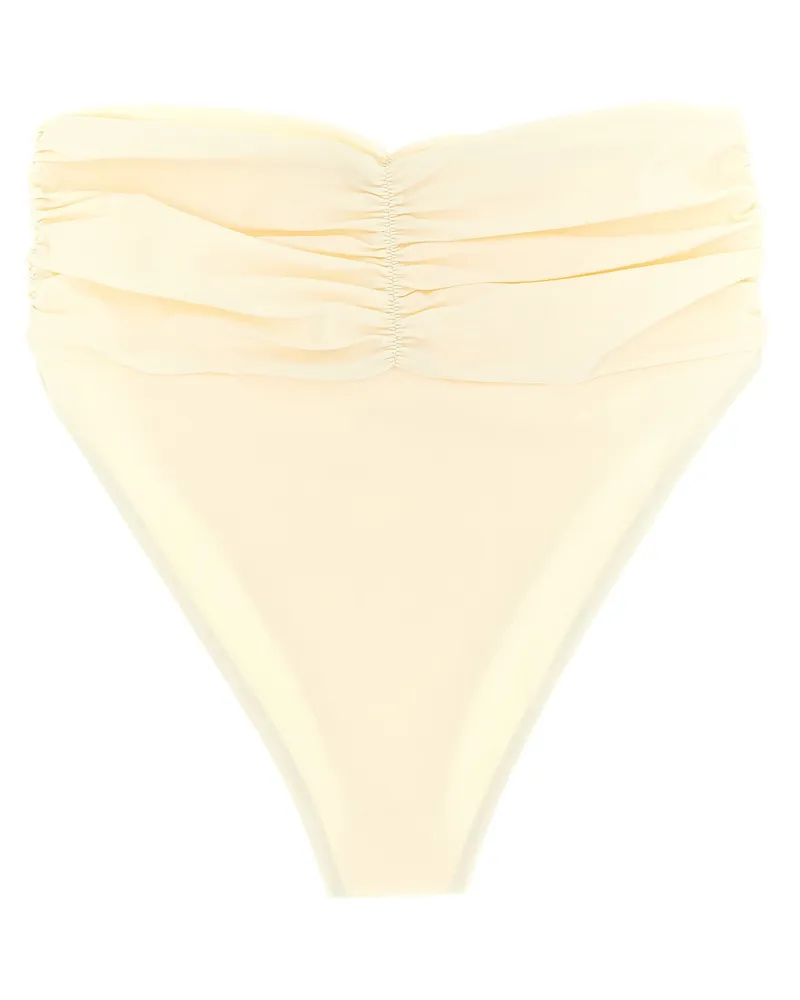 Magda Butrym High-Waist Ruffle Bikini Bottoms — cream Cream