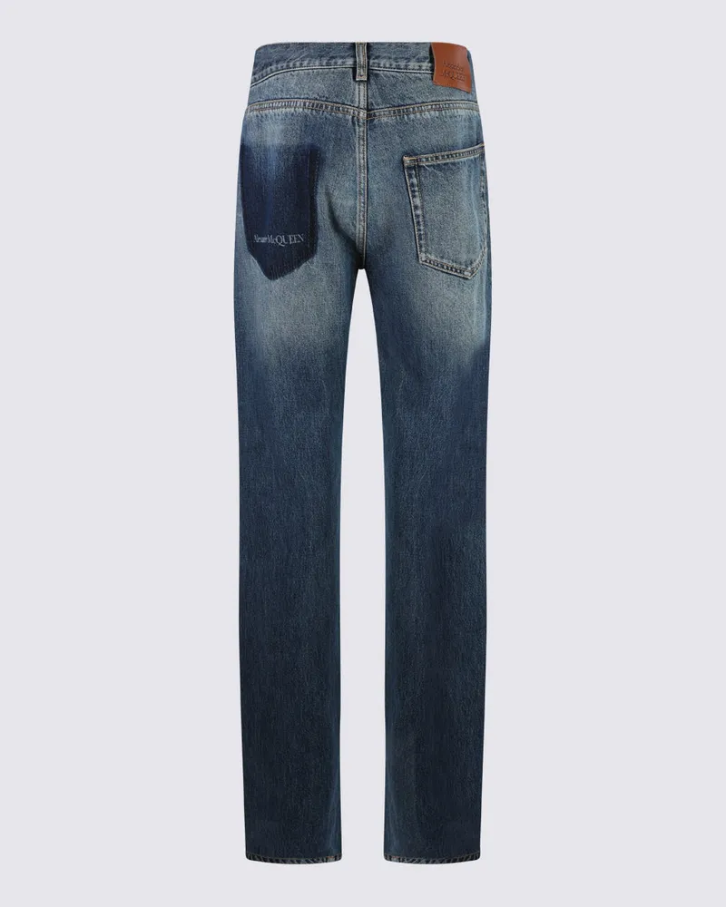 Alexander McQueen Men's Jeans Blue Washed _co; Pl Blue