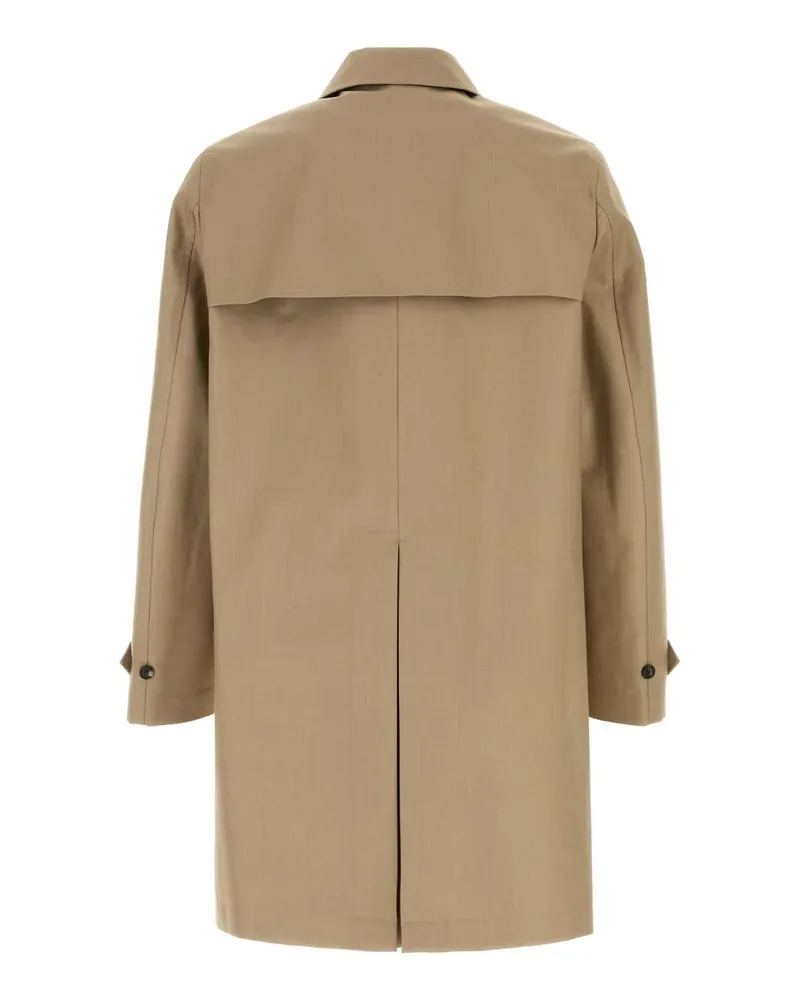 Fendi Logo Trench Coat — Beige Beige