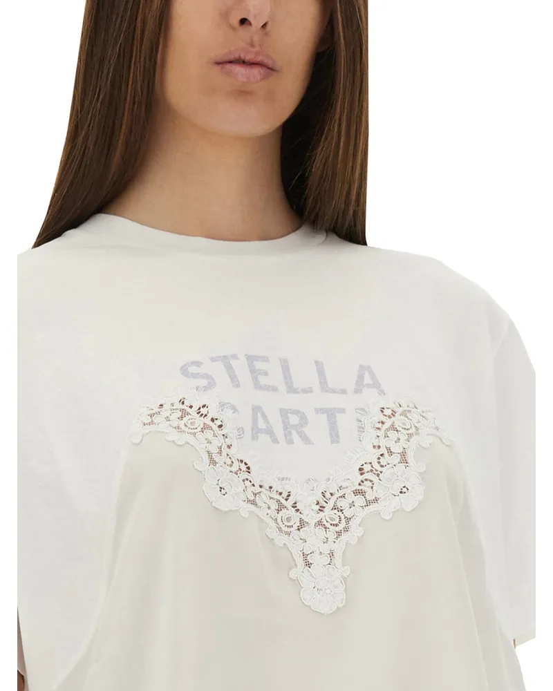 Stella McCartney Lace Insert T-Shirt — White White