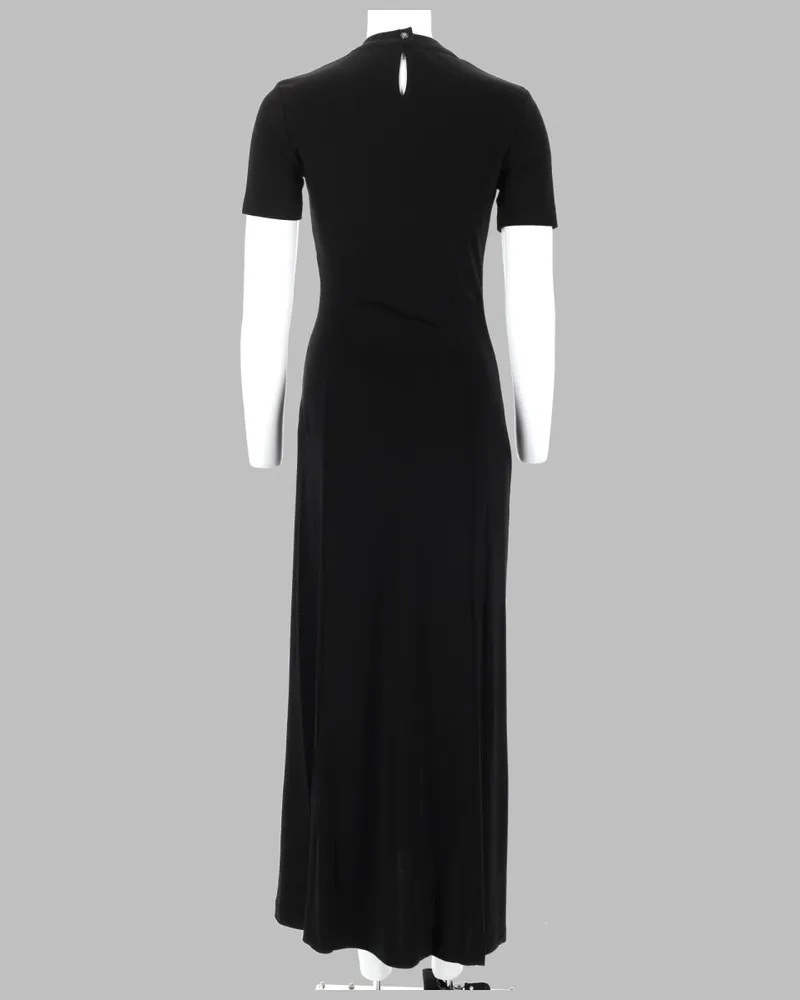 Paco Rabanne Draped Jersey Dress — Black Black