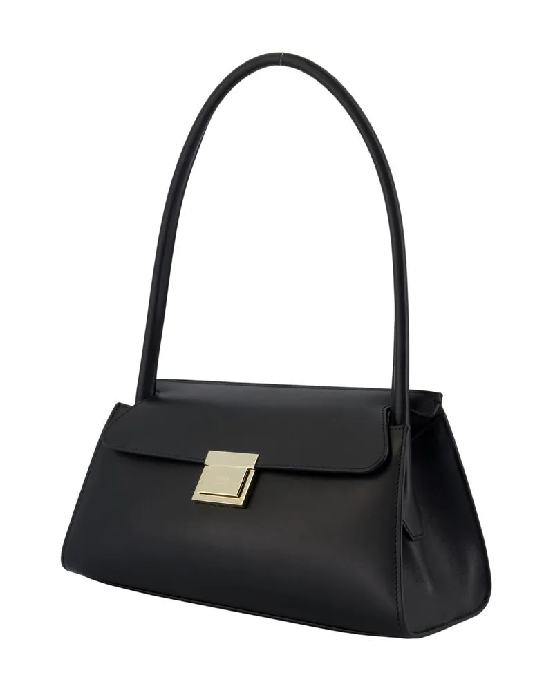 AMI Paris Women's Small Mimi Crossbody -  Leather Black Calfskin Bags Crossbodies Black