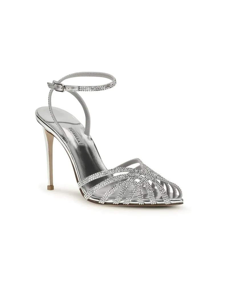 Le Silla Women's Heel Silver Calf Leather Bos Silver