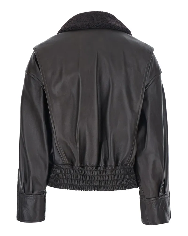 IVY & OAK Women's Leather Jacket Laila Lane Brown Sheep Nappa Coat Brown