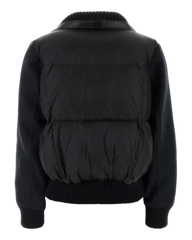 Sacai Wool and Nylon Blend Down Jacket — Navy Navy
