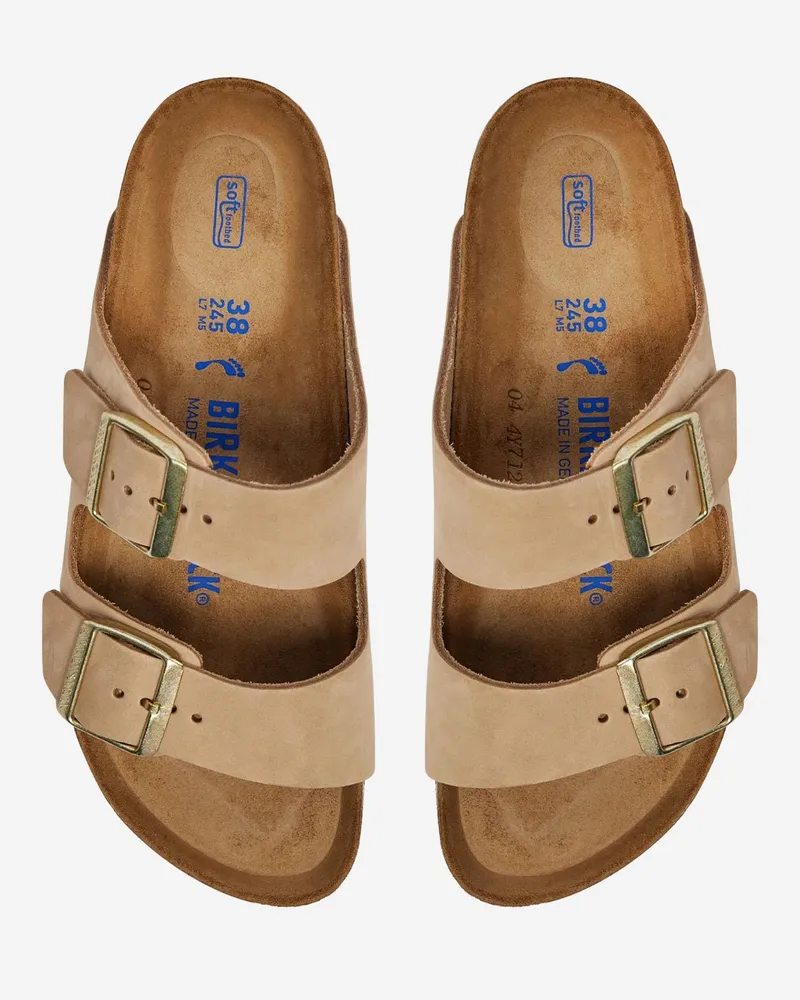 Birkenstock Unisex Leather Sandals Beige Beige