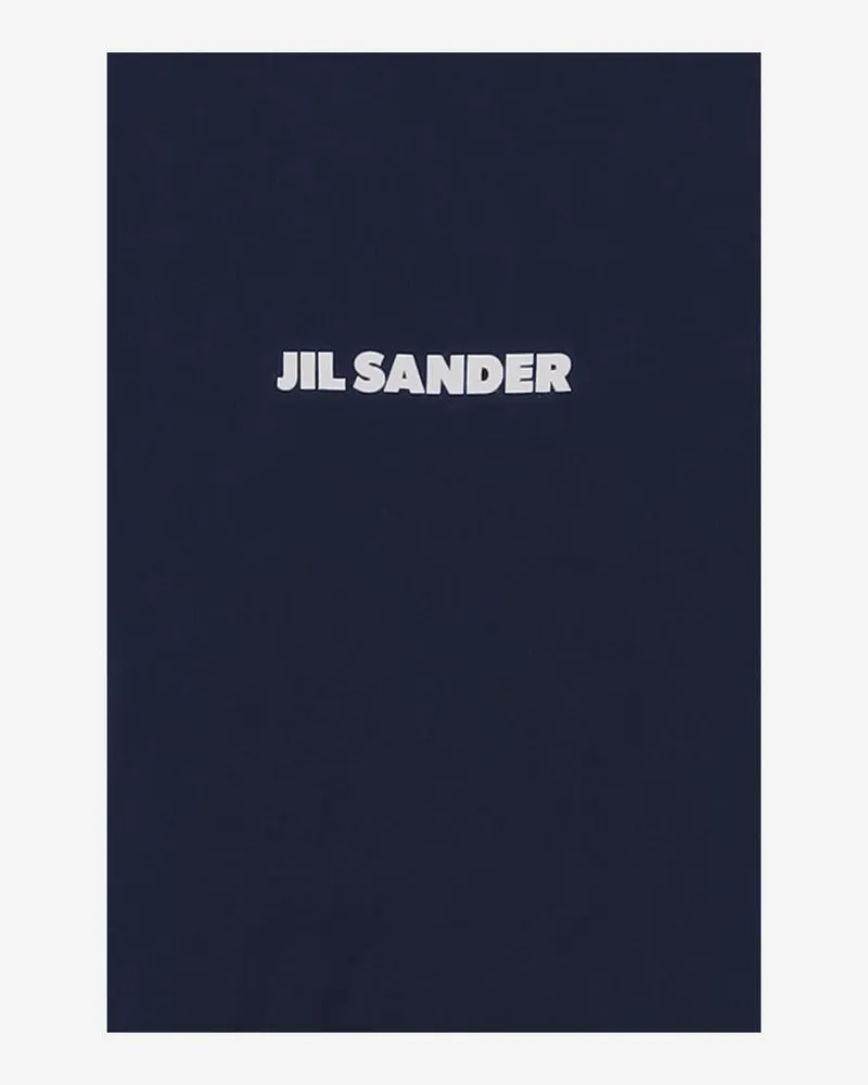 Jil Sander Women Cotton T-Shirt With Logo Navy T-Shirts & Jerseys Navy