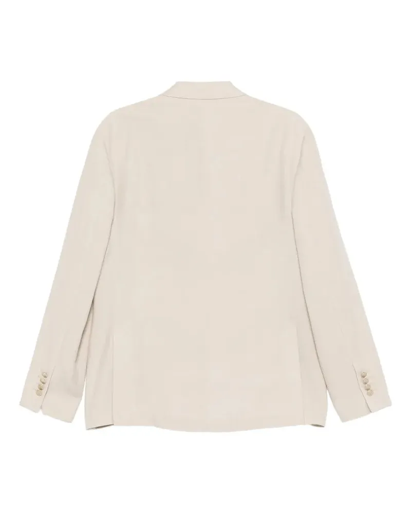 Eleventy Men's Double-Breasted Blazer Ss26 M Cream