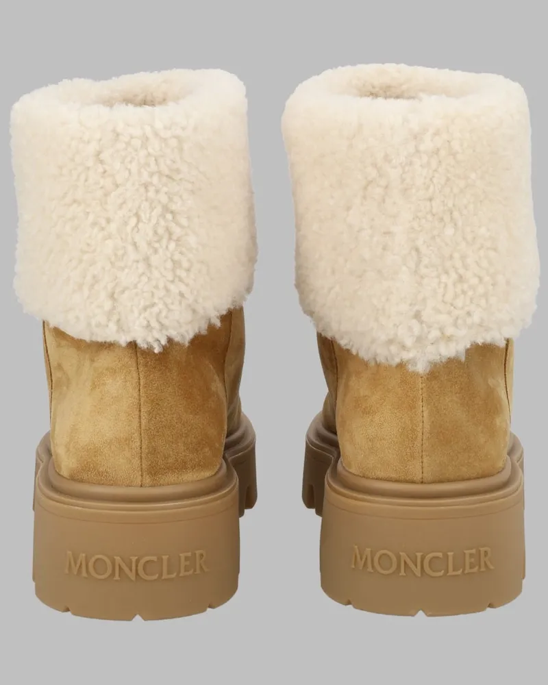 Moncler Aurea Ankle Boots — Beige Beige