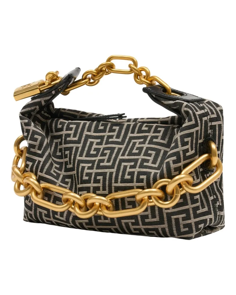 Balmain Women's Sync Mini Bag -  Cotton Black Handbags-Purses Black