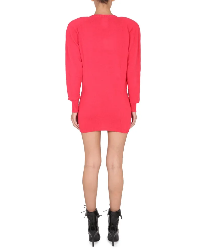 Philosophy Di Lorenzo Serafini Virgin Wool Cashmere Mini Dress — Pink Pink