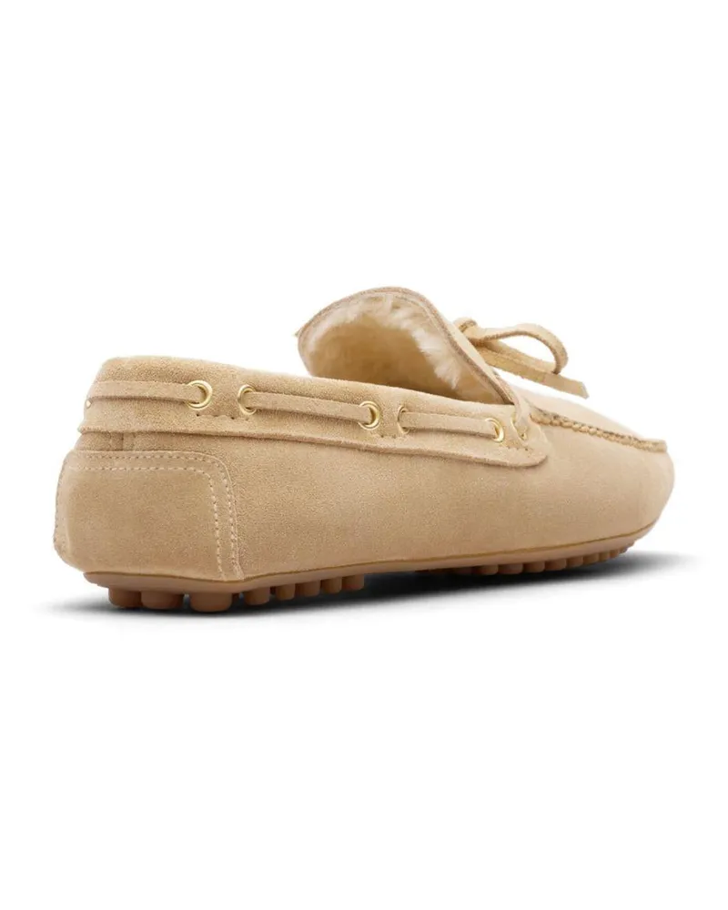Car Shoe Men's Loafer Ecru Suede Beige