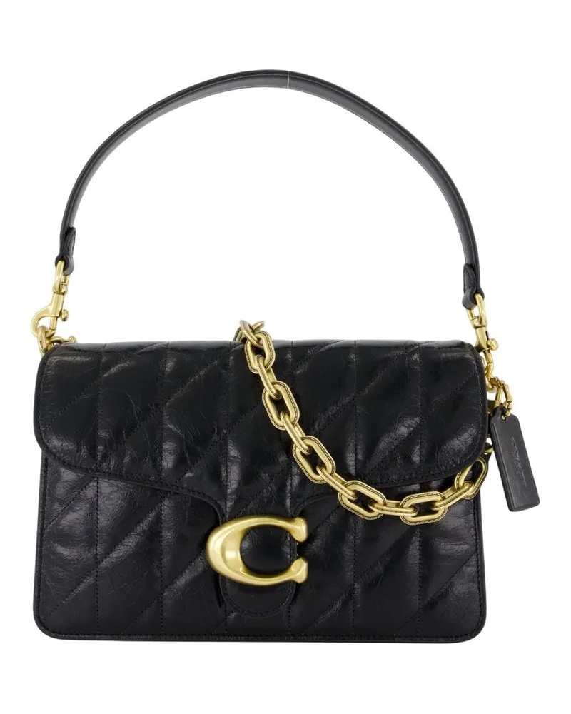 Coach Women's Tabby With Chain Shoulder Bag -  Leather Black Cowhide Shoulder-Hobo-Bags Black