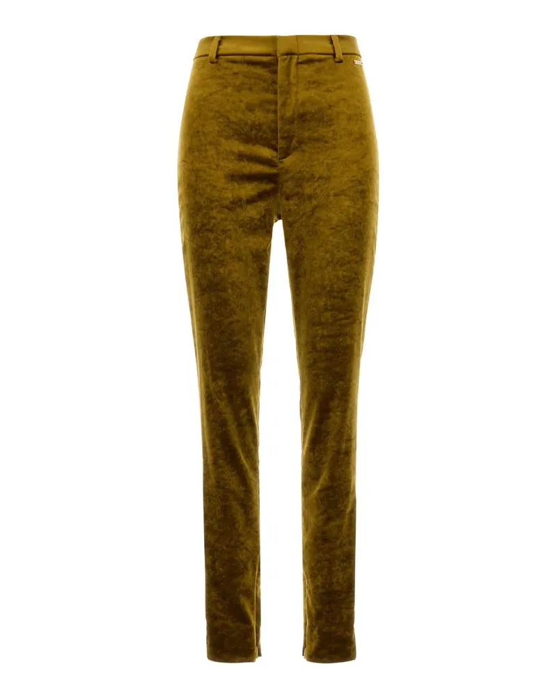 Gucci Chenille Viscose Trousers — Gold Gold