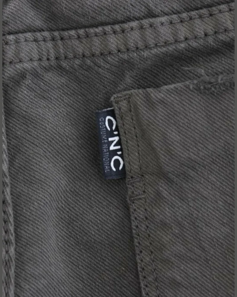 CoSTUME NATIONAL Women's Green Slim Leg Jeans Cotton Clothing Green