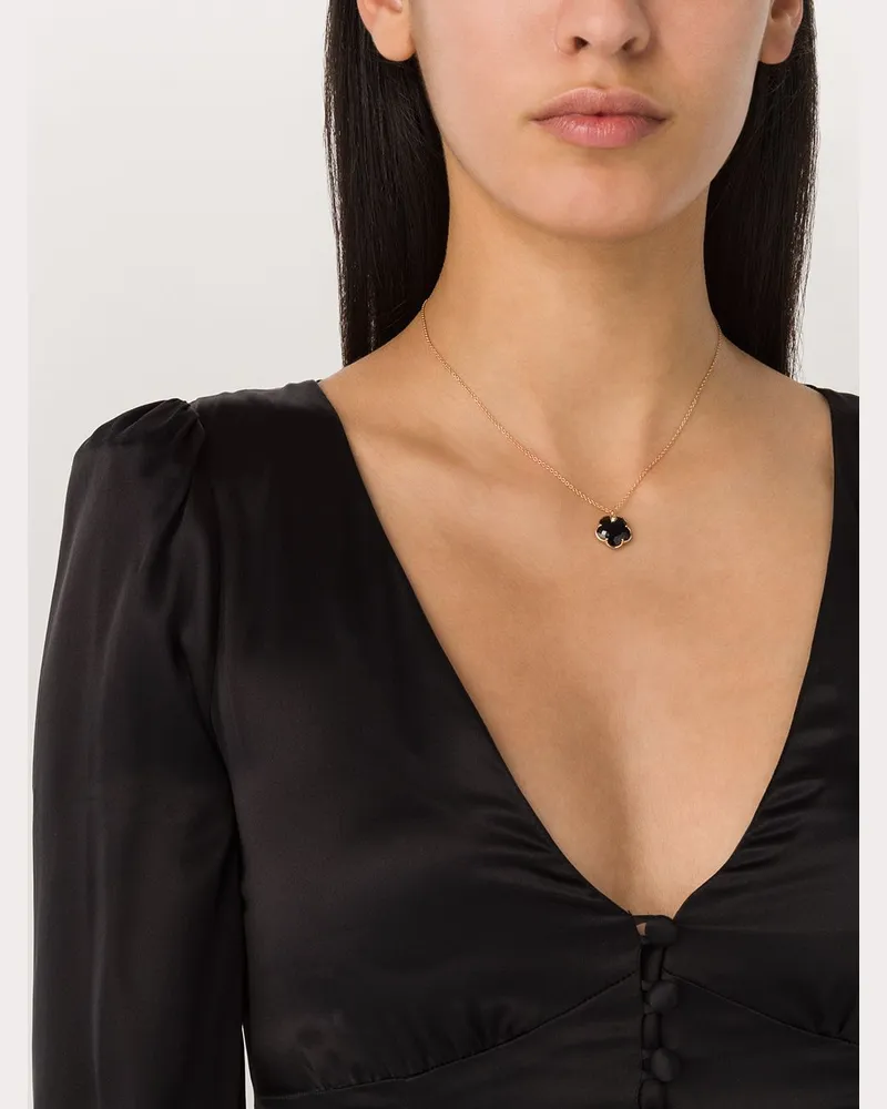 Pasquale Bruni 18kt Rose Gold Petit Joli Onyx And Diamond Necklace Jewellery Bijoux Rose