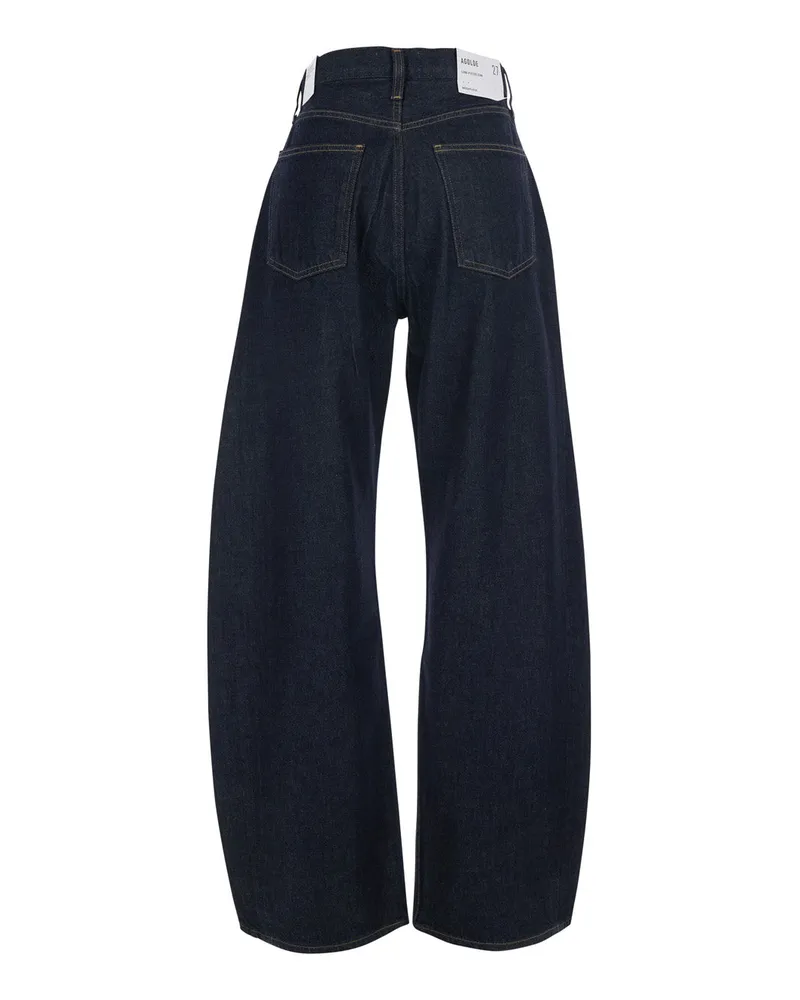AGOLDE Women's Jeans Luna Pieced Blue Cotton Blue