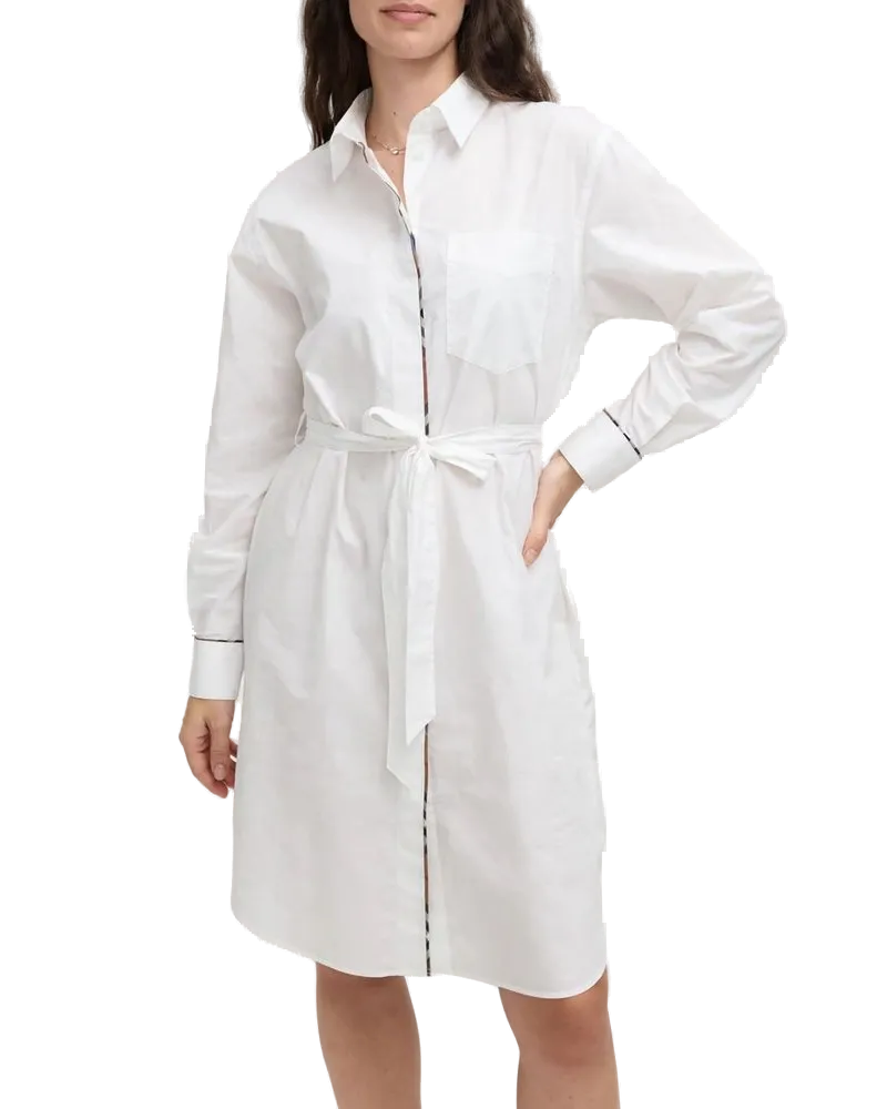 Burberry Shirt Dress — White White