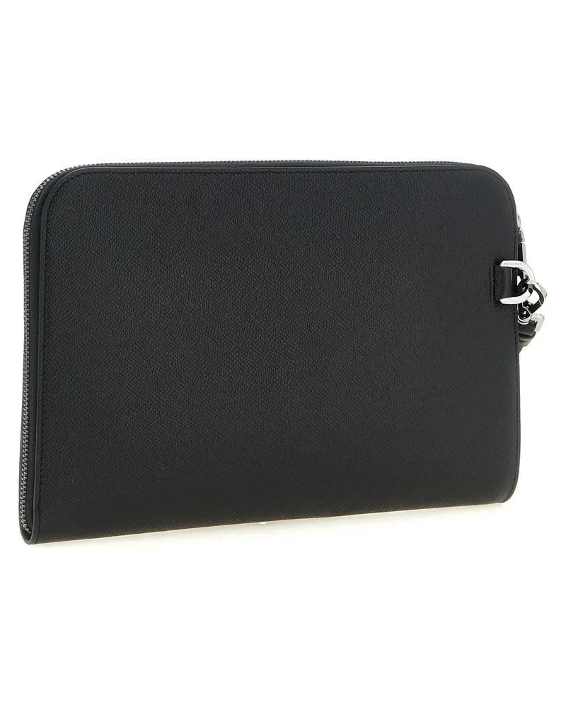 Dolce & Gabbana Men's Clutch Black Calfskin Leather Black