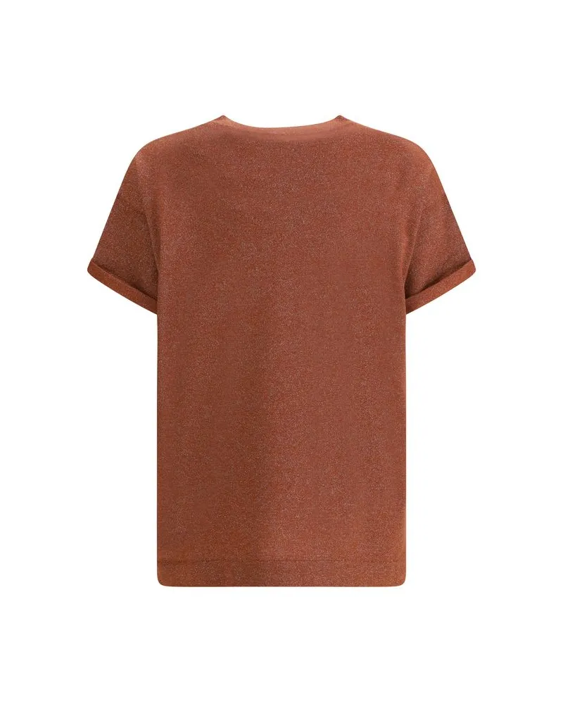 Brunello Cucinelli Women's Multicolor Nylon T-Shirt Bronze