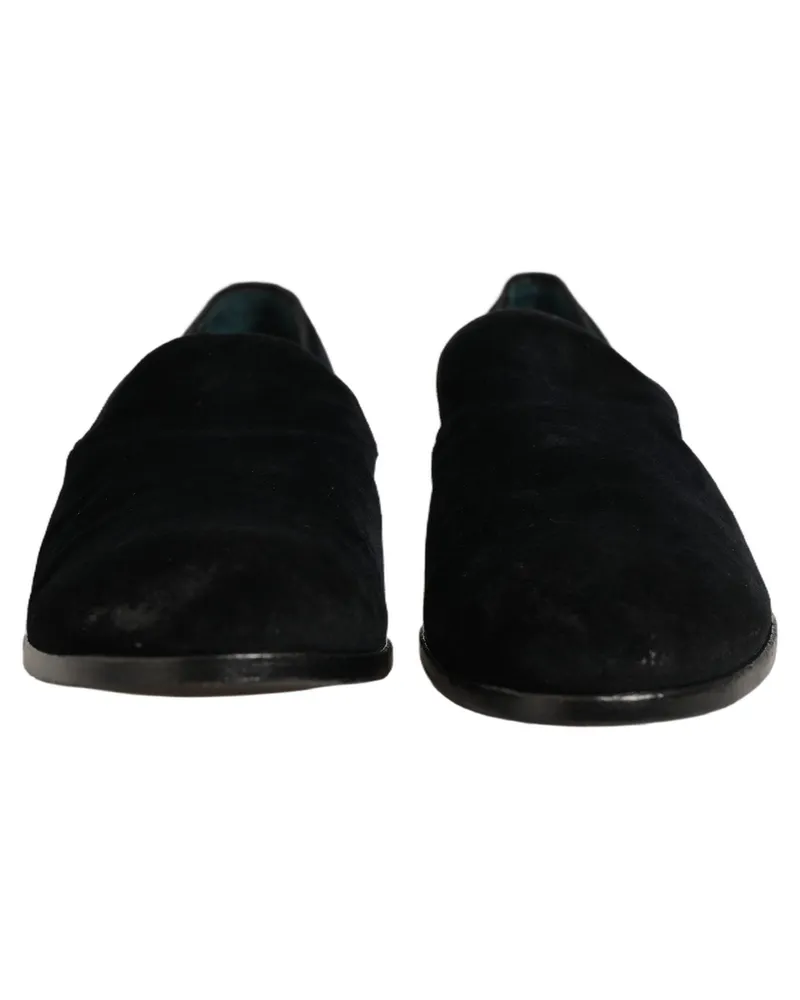Dolce & Gabbana Suede Slip-On Loafer — Black Black