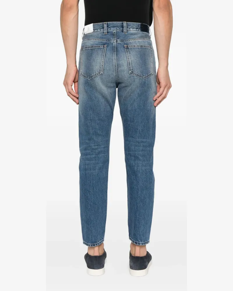 Eleventy Women's Straight-Leg Cotton Jeans Aw25 M Blue
