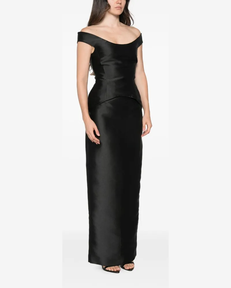 Solace London Pieta Dress — Black Black