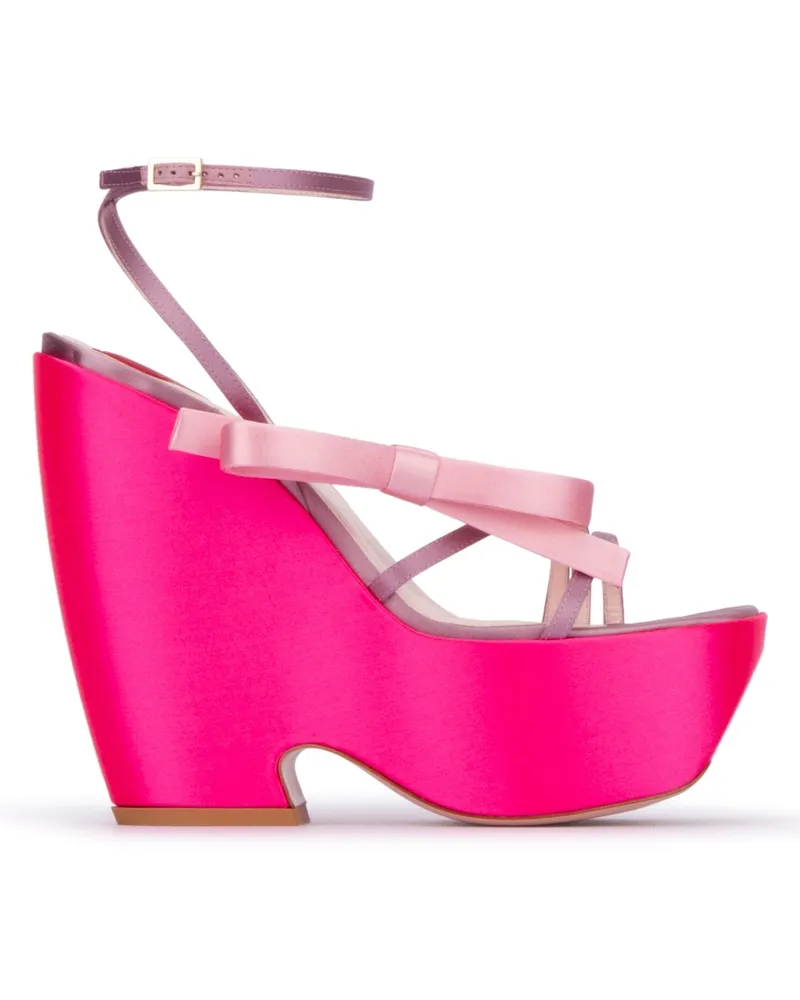 Roger Vivier Women's Platform Wedge Heel Pink Cotton Pink