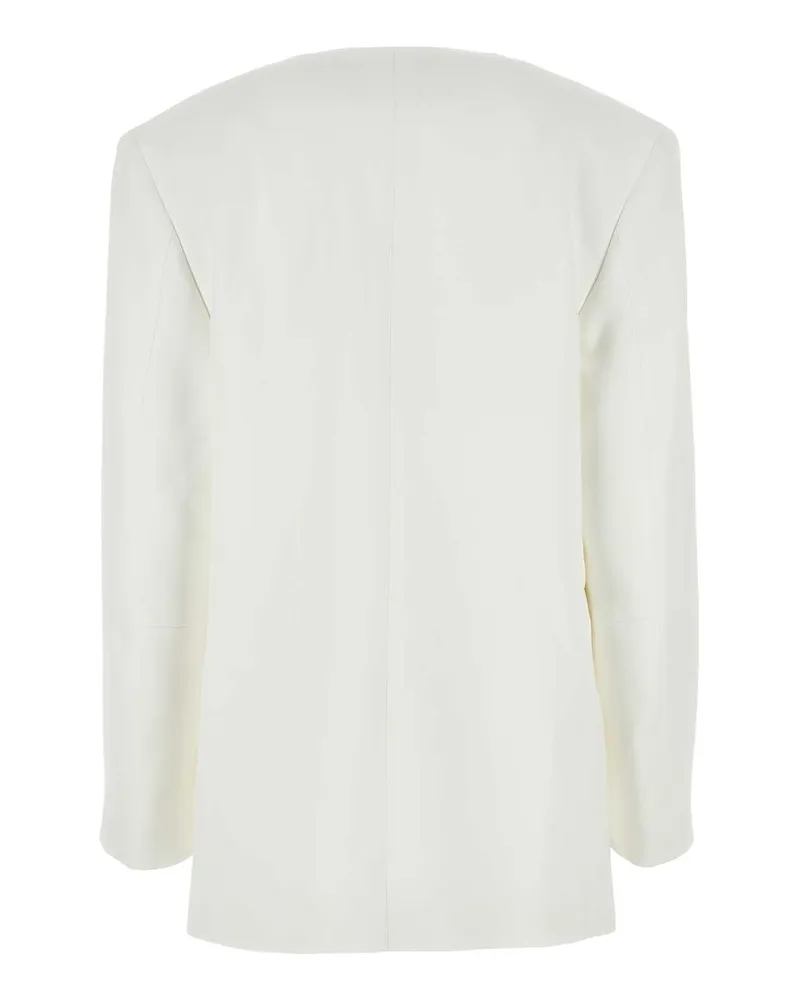 Jil Sander Women's White Viscose Blazer Piuma Giacche E Gilet Jacket White