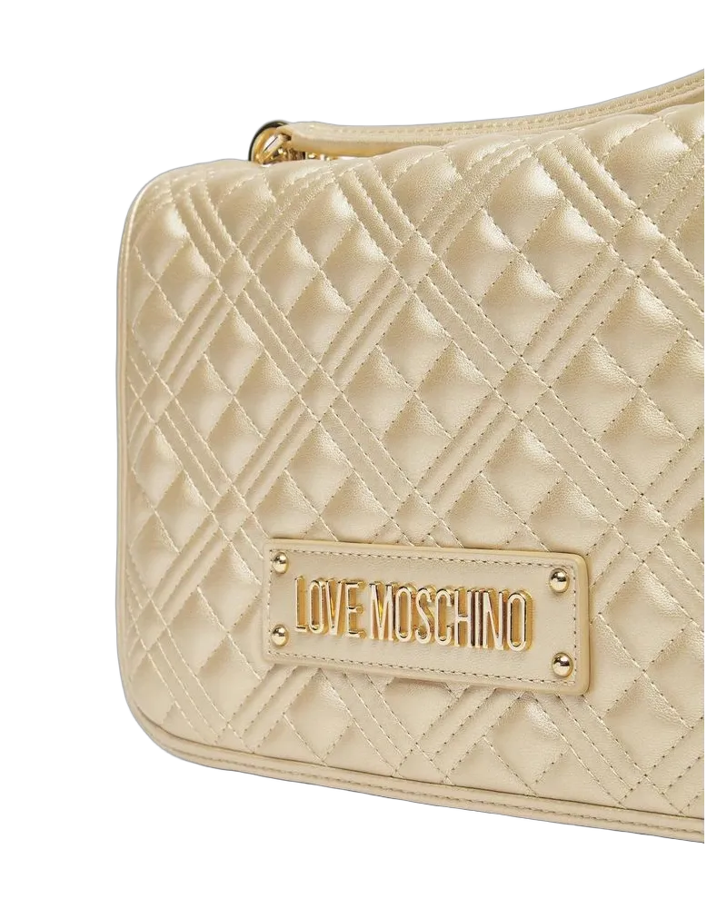 Moschino Women's Handbag Metallic Gold Polyurethane Gold