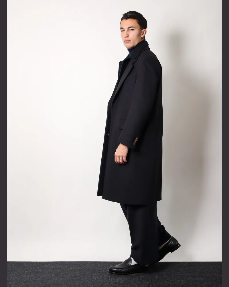 Hevò Men's Coat Virgin Wool, Blue Blue