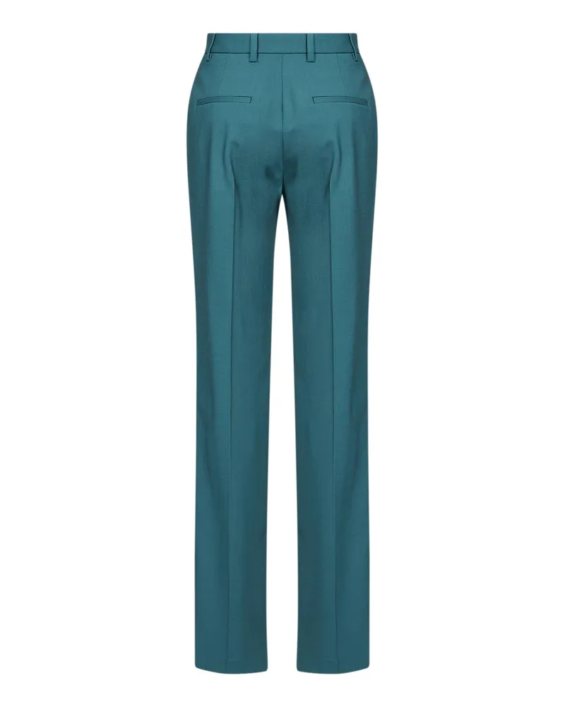 Giuseppe di Morabito Women's Straight-Leg Trousers Teal Blue Virgin Wool Green Teal