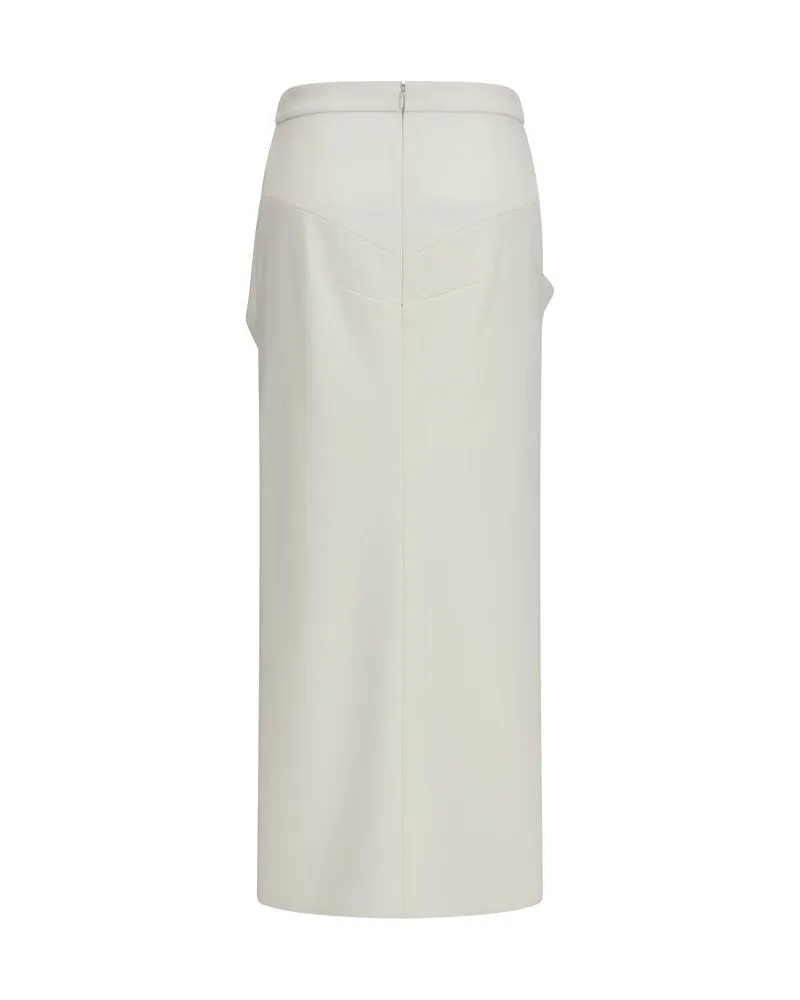 Givenchy Women White Wool Oves Aries Long Skirt White