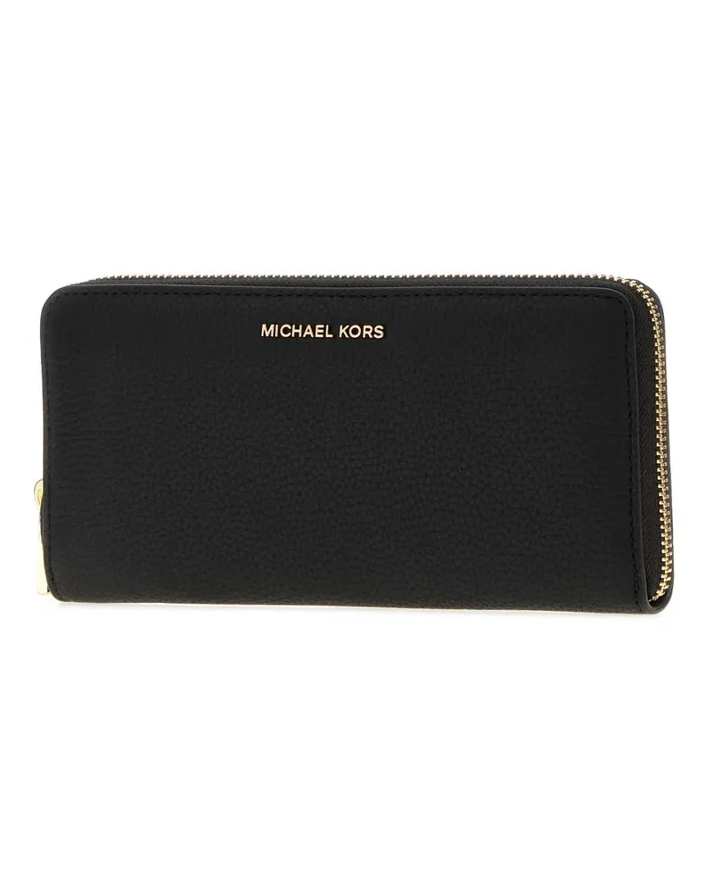 Michael Kors Women's Lg Slim Za Continental Black Cow Leather Borse A Mano Bag Black