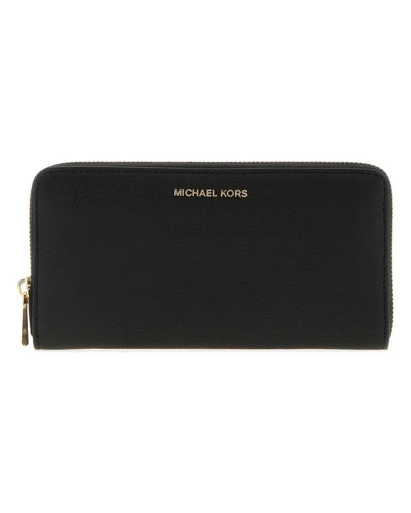 Michael Kors Women's Lg Slim Za Continental Black Cow Leather Borse A Mano Bag Black
